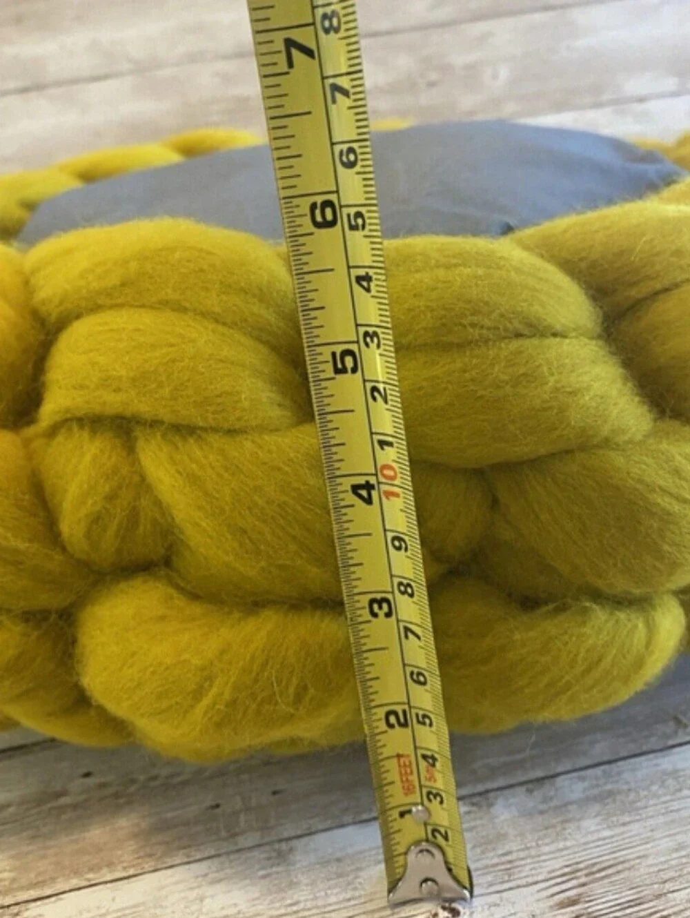 Cat / Small Dog Yarn Bed Mustard Yellow Chunky Yarn Homemade Merino Wool Cozy